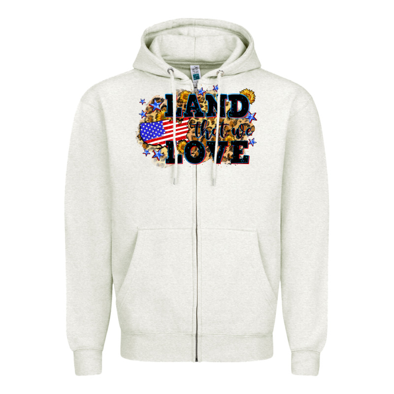 Land That We Love 4th Of July Zipper Hoodie by Neo Western | Teevron
