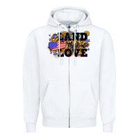 White Land that we love 4th of July Zipper Hoodie - Neo Western