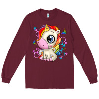 Burgundy unicorn Long Sleeve Tee - Zillion Design Studio