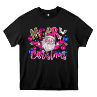 Black merry Christmas santa Heavy Core Tee - CowhideDigitalArt