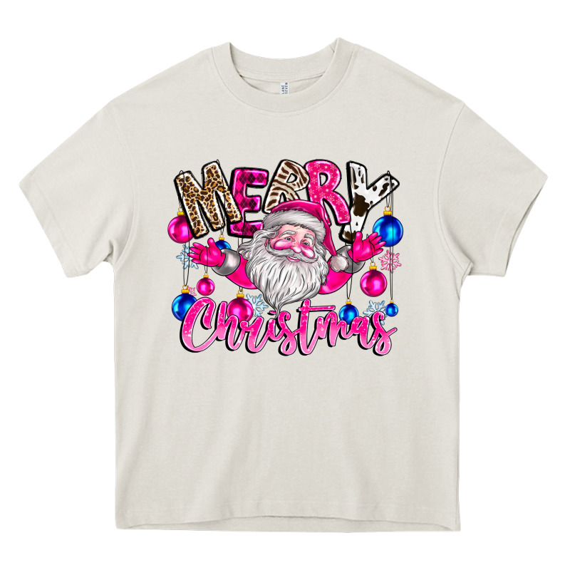 Merry Christmas Santa Heavy Core Tee by CowhideDigitalArt | Teevron