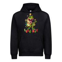 Black tree rex trex christmas dinosaur Urban Hoodie - MaliasSmallBusiness