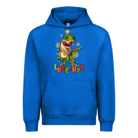 Cobalt tree rex trex christmas dinosaur Urban Hoodie - MaliasSmallBusiness
