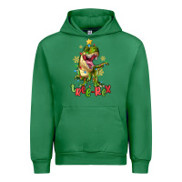 Emerald tree rex trex christmas dinosaur Urban Hoodie - MaliasSmallBusiness