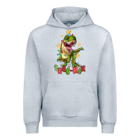 Heather Grey tree rex trex christmas dinosaur Urban Hoodie - MaliasSmallBusiness
