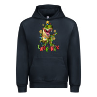 Navy tree rex trex christmas dinosaur Urban Hoodie - MaliasSmallBusiness