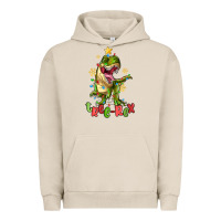 Pigment French Oak tree rex trex christmas dinosaur Urban Hoodie - MaliasSmallBusiness