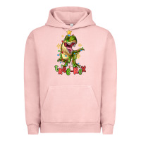 Pigment Salmon tree rex trex christmas dinosaur Urban Hoodie - MaliasSmallBusiness