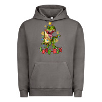 Pigment Tornado tree rex trex christmas dinosaur Urban Hoodie - MaliasSmallBusiness