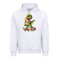 White tree rex trex christmas dinosaur Urban Hoodie - MaliasSmallBusiness