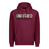 Burgundy unafraid Premium Hoodie - MaliasSmallBusiness