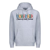 Heather Grey unafraid Premium Hoodie - MaliasSmallBusiness