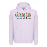 Lilac unafraid Premium Hoodie - MaliasSmallBusiness
