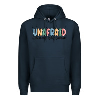Navy unafraid Premium Hoodie - MaliasSmallBusiness
