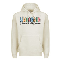 Oatmeal Heather unafraid Premium Hoodie - MaliasSmallBusiness