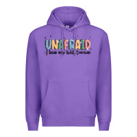 Purple unafraid Premium Hoodie - MaliasSmallBusiness