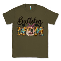 Army Green western bulldog mom Classic Tee - RanaPortraitStore