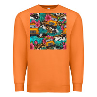 Carrot western school bus seamless pattern Premium Sweatshirt - BundleAndBundleShop