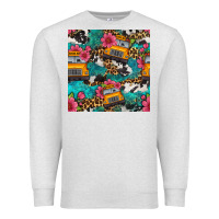 Oatmeal Heather western school bus seamless pattern Premium Sweatshirt - BundleAndBundleShop