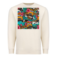 Sandshell western school bus seamless pattern Premium Sweatshirt - BundleAndBundleShop