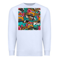 White western school bus seamless pattern Premium Sweatshirt - BundleAndBundleShop