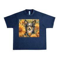 Navy chihuahua Urban Heavy Tee - Unal Design