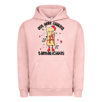 Pigment Salmon out here looking tamalicious christmas tamale Urban Hoodie - MaliasSmallBusiness
