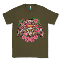 Army Green pink floral baby goat rainbow Classic Tee - BarkalooDesign