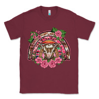 Burgundy pink floral baby goat rainbow Classic Tee - BarkalooDesign
