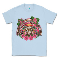 Dusty Blue pink floral baby goat rainbow Classic Tee - BarkalooDesign