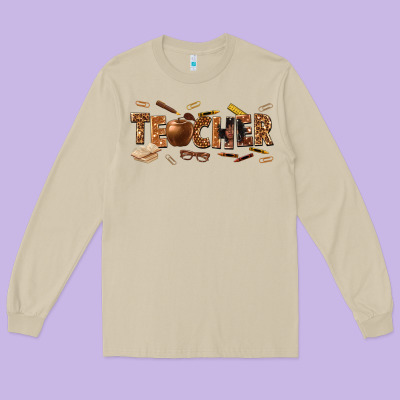 Melanin Teacher Long Sleeve Tee Designed By Texasbilliewilder