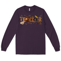 Plum melanin teacher Long Sleeve Tee - texasbilliewilder