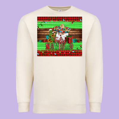 Feliz Navidad Spanish Christmas Santa Tumbler Premium Sweatshirt Designed By Jasminsmagicworld