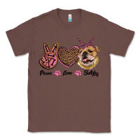 Chestnut peace love bulldog Classic Tee - RanaPortraitStore