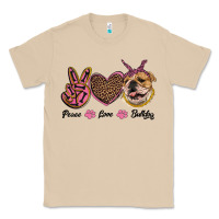 Mushroom peace love bulldog Classic Tee - RanaPortraitStore