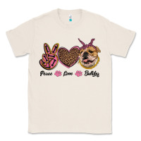 Natural peace love bulldog Classic Tee - RanaPortraitStore