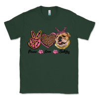 Sports Green peace love bulldog Classic Tee - RanaPortraitStore