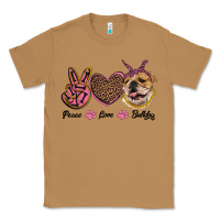Toasted Coconut peace love bulldog Classic Tee - RanaPortraitStore