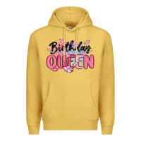 Antique Gold birthday queen Premium Hoodie - MaliasSmallBusiness
