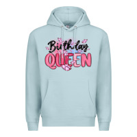 Blue Mist birthday queen Premium Hoodie - MaliasSmallBusiness