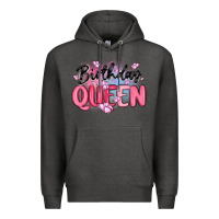 Charcoal Heather birthday queen Premium Hoodie - MaliasSmallBusiness