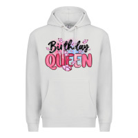 Dove Grey birthday queen Premium Hoodie - MaliasSmallBusiness