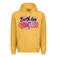 Mustard birthday queen Premium Hoodie - MaliasSmallBusiness