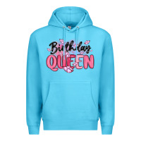 Ocean Blue birthday queen Premium Hoodie - MaliasSmallBusiness