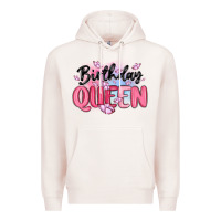 Pale Pink birthday queen Premium Hoodie - MaliasSmallBusiness