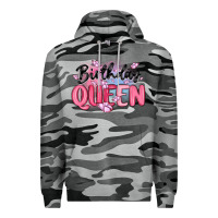 Slate Camo birthday queen Premium Hoodie - MaliasSmallBusiness