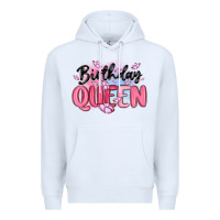 White birthday queen Premium Hoodie - MaliasSmallBusiness