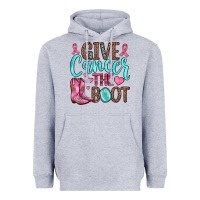 Heather Grey give cancer the boot Heavyweight Hoodie - JahusDesignShop