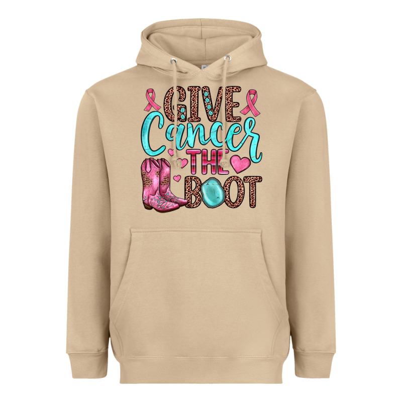Give Cancer The Boot Heavyweight Hoodie by JahusDesignShop | Teevron