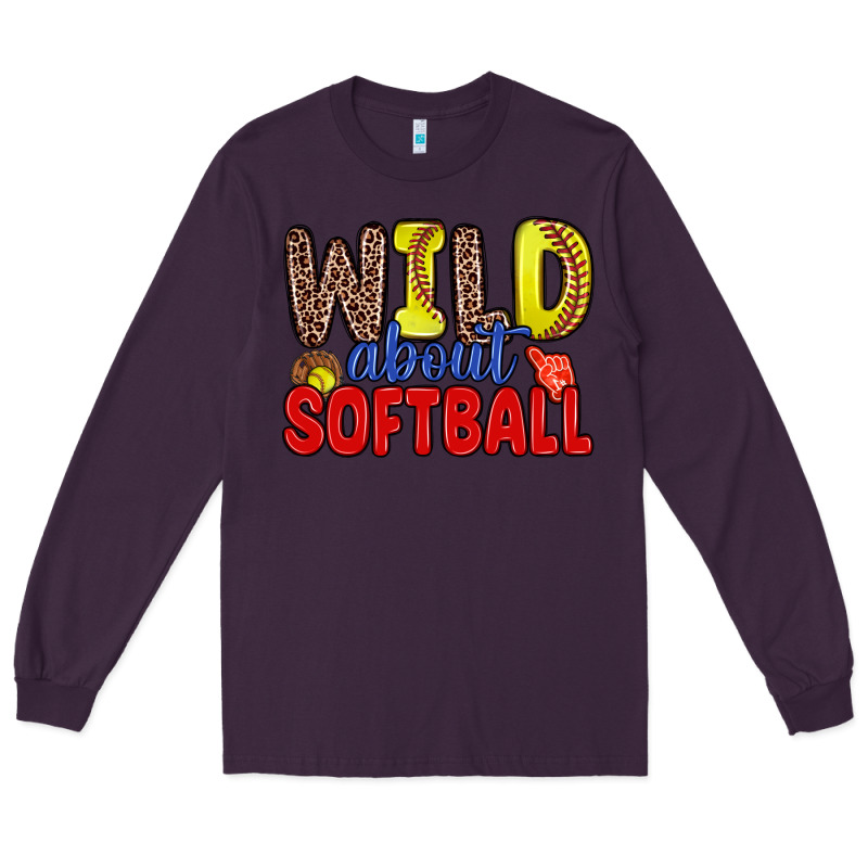 Wild About Softball Long Sleeve Tee by Zillion Design Studio | Teevron